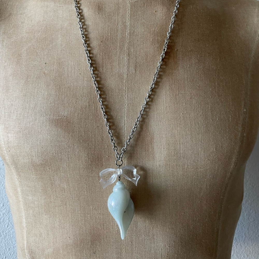 Tarina Tarantino Silver Necklace with Iridescent Shell Pendant